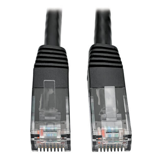 Tripp-Lite N200-035-BK | Cat6 Gigabit Molded (UTP) Ethernet Cable (RJ45 M/M), Black, 35 ft. (10.67 m)