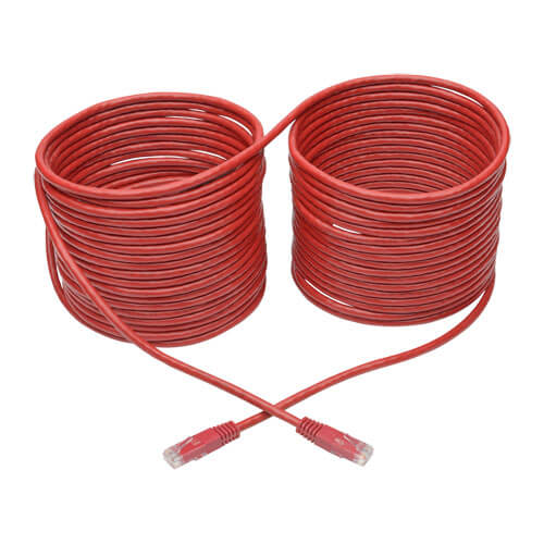 Tripp-Lite N200-050-RD | Cat6 Gigabit Molded (UTP) Ethernet Cable (RJ45 M/M), Red, 50 ft. (15.24 m)
