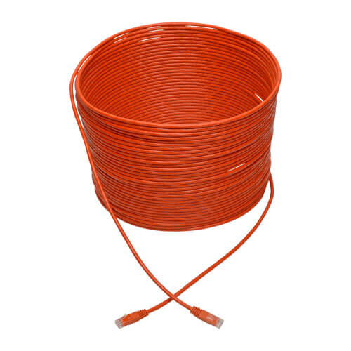 Tripp-Lite N200-100-OR | Cat6 Gigabit Molded (UTP) Ethernet Cable (RJ45 M/M), Orange, 100 ft. (30.5 m)