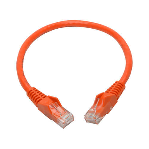 Tripp-Lite N201-001-OR | Cat6 Gigabit Snagless Molded (UTP) Ethernet Cable (RJ45 M/M), Orange, 1 ft. (0.31 m)