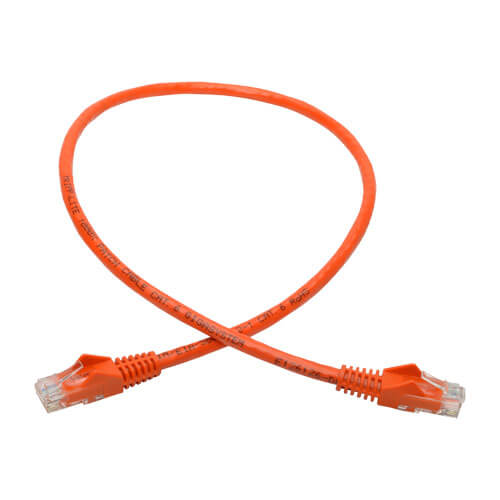 Tripp-Lite N201-002-OR | Cat6 Gigabit Snagless Molded (UTP) Ethernet Cable (RJ45 M/M), Orange, 2 ft. (0.61 m)