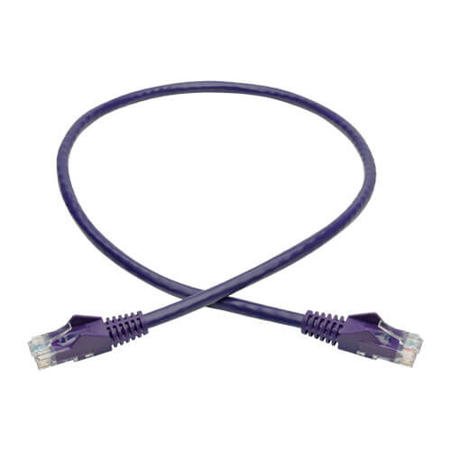 Tripp-Lite N201-002-PU | Cat6 Gigabit Snagless Molded (UTP) Ethernet Cable (RJ45 M/M), Purple, 2 ft. (0.61 m)
