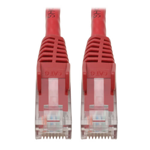 Tripp-Lite N201-004-RD | Cat6 Gigabit Snagless Molded (UTP) Ethernet Cable (RJ45 M/M), Red, 4 ft. (1.22 m)