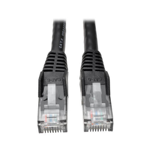 Tripp-Lite N201-006-BK | Cat6 Gigabit Snagless Molded (UTP) Ethernet Cable (RJ45 M/M), Black, 6 ft. (1.83 m)