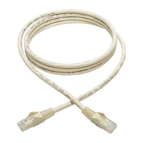 Tripp-Lite N201-006-WH | Cat6 Gigabit Snagless Molded (UTP) Ethernet Cable (RJ45 M/M), White, 6 ft. (1.83 m)