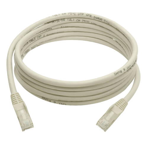 Tripp-Lite N201-008-WH | Cat6 Gigabit Snagless Molded (UTP) Ethernet Cable (RJ45 M/M), White, 8 ft. (2.43 m)