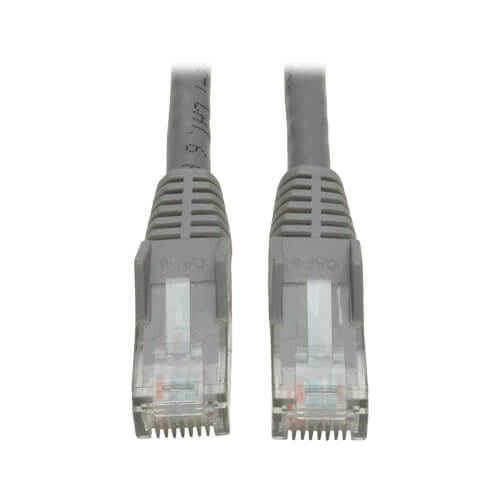 Tripp-Lite N201-010-GY | Cat6 Gigabit Snagless Molded (UTP) Ethernet Cable (RJ45 M/M), Gray, 10 ft. (3.05 m)