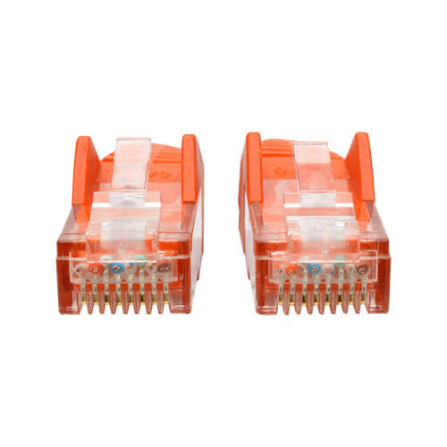 Tripp-Lite N201-015-OR | Cat6 Gigabit Snagless Molded (UTP) Ethernet Cable (RJ45 M/M), Orange, 15 ft. (4.57 m)