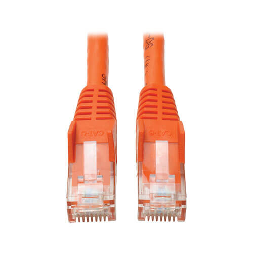 Tripp-Lite N201-035-OR | Cat6 Gigabit Snagless Molded (UTP) Ethernet Cable (RJ45 M/M), Orange, 35 ft. (10.67 m)