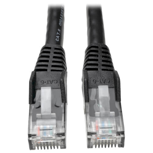 Tripp-Lite N201-050-BK | Cat6 Gigabit Snagless Molded (UTP) Ethernet Cable (RJ45 M/M), Black, 50 ft. (15.24 m)