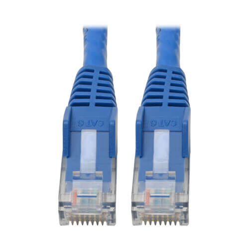 Tripp-Lite N201-06N-BL | Cat6 Gigabit Snagless Molded (UTP) Ethernet Cable (RJ45 M/M), Blue, 6-in. (15.24 cm)