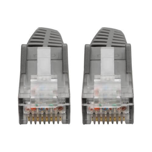 Tripp-Lite N201-06N-GY | Cat6 Gigabit Snagless Molded (UTP) Ethernet Cable (RJ45 M/M), Gray, 6-in. (15.24 cm)