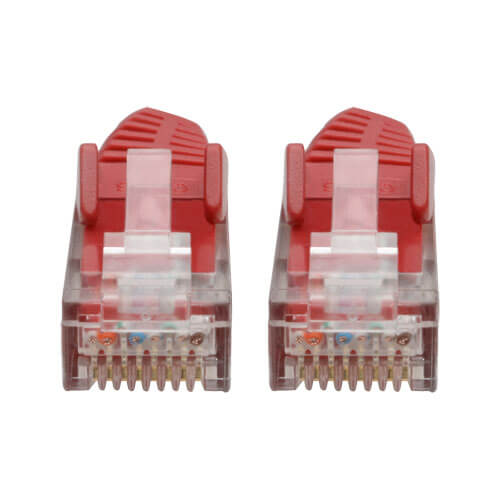 Tripp-Lite N201-06N-RD | Cat6 Gigabit Snagless Molded (UTP) Ethernet Cable (RJ45 M/M), Red, 6-in. (15.24 cm)