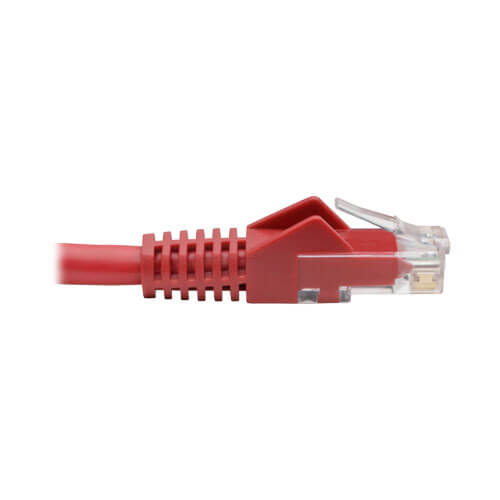 Tripp-Lite N201-06N-RD | Cat6 Gigabit Snagless Molded (UTP) Ethernet Cable (RJ45 M/M), Red, 6-in. (15.24 cm)