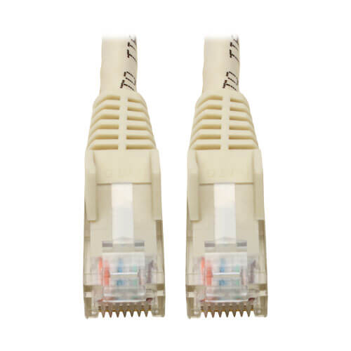 Tripp-Lite N201-06N-WH | Cat6 Gigabit Snagless Molded (UTP) Ethernet Cable (RJ45 M/M), White, 6-in. (15.24 cm)