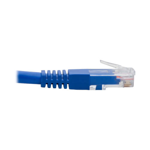 Tripp-Lite N204-001-BL-RA | Right-Angle Cat6 Gigabit Molded UTP Ethernet Cable (RJ45 Right-Angle M to RJ45 M), Blue, 1 ft. (0.31 m)