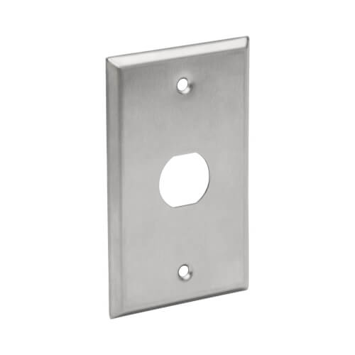 Tripp-Lite N206-FP01-IND | 1-Port Single Gang Faceplate, Stainless Steel, Industrial Grade, IP44, TAA