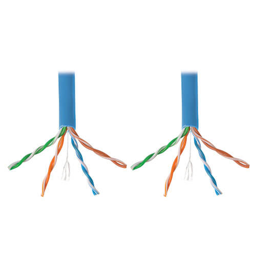 Tripp-Lite N220-01K-BL | Cat6 Gigabit Bulk UTP Stranded 24 AWG CMR PVC Cable, Blue, 1000 ft. (304.8 m) TAA