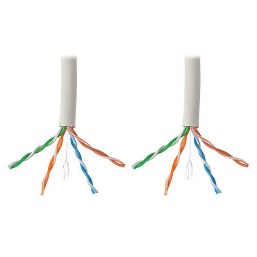 Tripp-Lite N220-01K-WH | Cat6 Gigabit Bulk UTP Stranded 24 AWG CMR PVC Cable, White, 1000 ft. (304.8 m) TAA