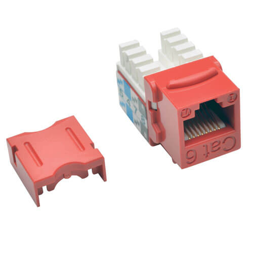 Tripp-Lite N238-001-RD | Cat6/Cat5e 110 Style Punch Down Keystone Jack - Red, TAA