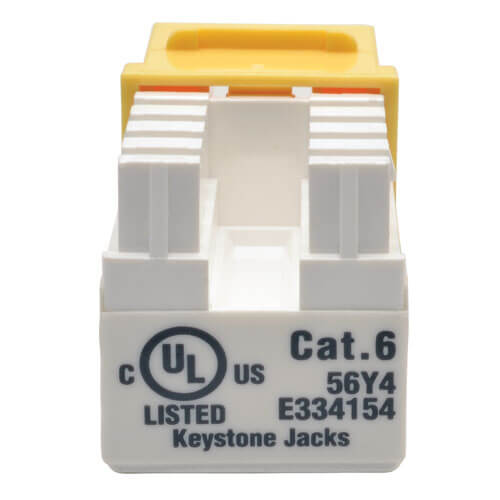 Tripp-Lite N238-001-YW | Cat6/Cat5e 110 Style Punch Down Keystone Jack - Yellow, TAA