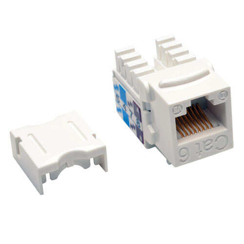 Tripp-Lite N238-001-WH | Cat6/Cat5e 110 Style Punch Down Keystone Jack - White, TAA