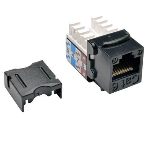 Tripp-Lite N238-010-BK | Cat6/Cat5e 110 Style Punch Down Keystone Jack - Black, 10-Pack, TAA