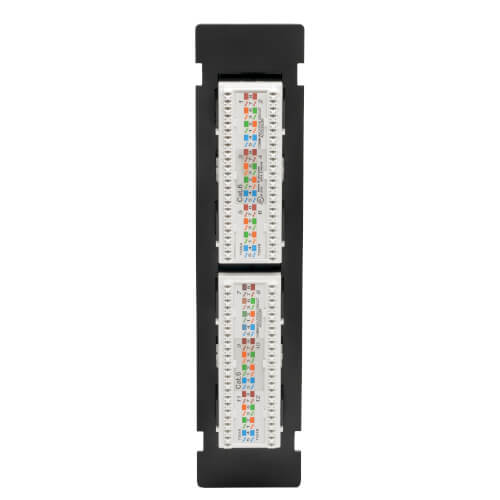 Tripp-Lite N250-P12 | Cat6 Wall-Mount 12-Port Patch Panel - PoE+ Compliant, 110/Krone, 568A/B, RJ45 Ethernet, TAA