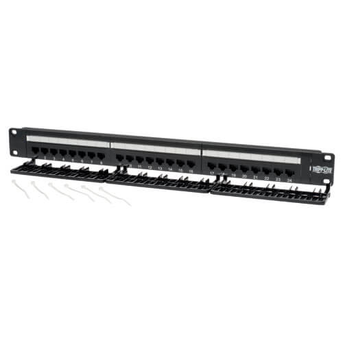 Tripp-Lite N252-024 | 24-Port 1U Rack-Mount Cat6/Cat5 110 Patch Panel, 568B, RJ45 Ethernet, TAA