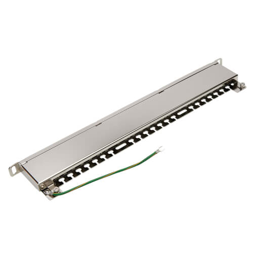 Tripp-Lite N252-024-HU-SHK | Cat5e/Cat6 24-Port Patch Panel - Shielded, Krone IDC, 568A/B, RJ45 Ethernet, 0.5U Rack-Mount, TAA
