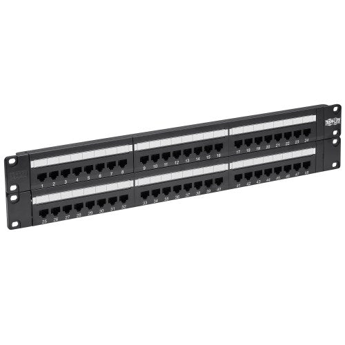 Tripp-Lite N252-048 | 48-Port 2U Rack-Mount Cat6/Cat5 110 Patch Panel, 568B, RJ45 Ethernet, TAA