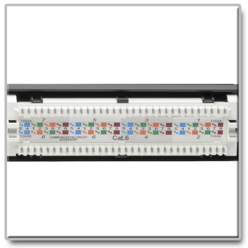 Tripp-Lite N252-P24 | Cat6 24-Port Patch Panel - PoE+ Compliant, 110/Krone, 568A/B, RJ45 Ethernet, 1U Rack-Mount, TAA