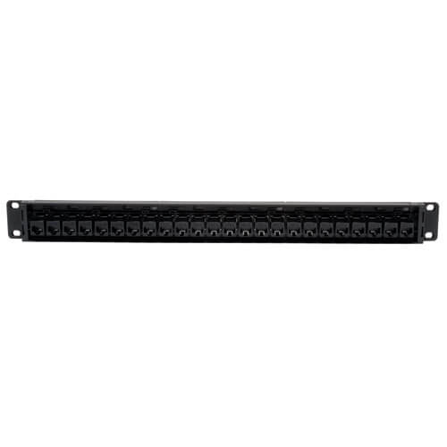 Tripp-Lite N254-024 | 24-Port 1U Rack-Mount Cat6/Cat5 Feedthrough Patch Panel, RJ45 Ethernet, TAA