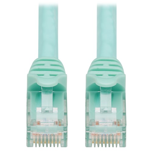 Tripp-Lite N261-025-AQ | Cat6a 10G Certified Snagless UTP Ethernet Cable (RJ45 M/M), Aqua, 25 ft. (7.62 m)