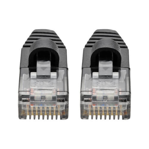 Tripp-Lite N261-S01-BK | Cat6a 10G Snagless Molded Slim UTP Ethernet Cable (RJ45 M/M), Black, 1 ft. (0.31 m)