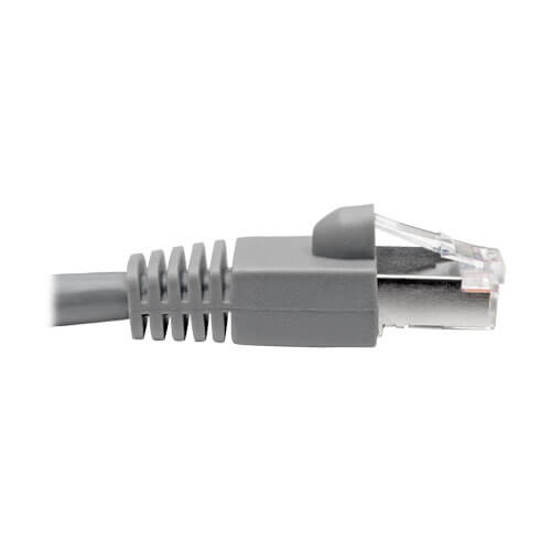 Tripp-Lite N262-003-GY | Cat6a 10G-Certified Snagless Shielded STP Ethernet Cable (RJ45 M/M), PoE, Gray, 3 ft. (0.91 m)
