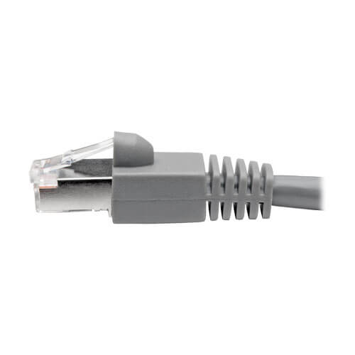 Tripp-Lite N262-003-GY | Cat6a 10G-Certified Snagless Shielded STP Ethernet Cable (RJ45 M/M), PoE, Gray, 3 ft. (0.91 m)