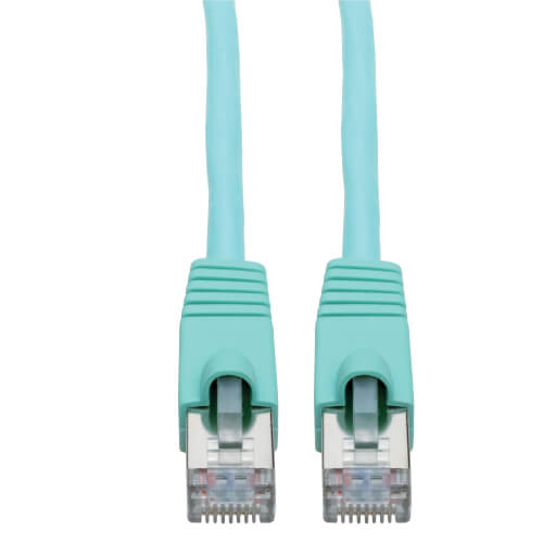 Tripp-Lite N262-010-AQ | Cat6a 10G-Certified Snagless Shielded STP Ethernet Cable (RJ45 M/M), PoE, Aqua, 10 ft. (3.05 m)