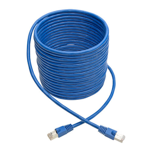 Tripp-Lite N262-025-BL | Cat6a 10G-Certified Snagless Shielded STP Ethernet Cable (RJ45 M/M), PoE, Blue, 25 ft. (7.62 m)