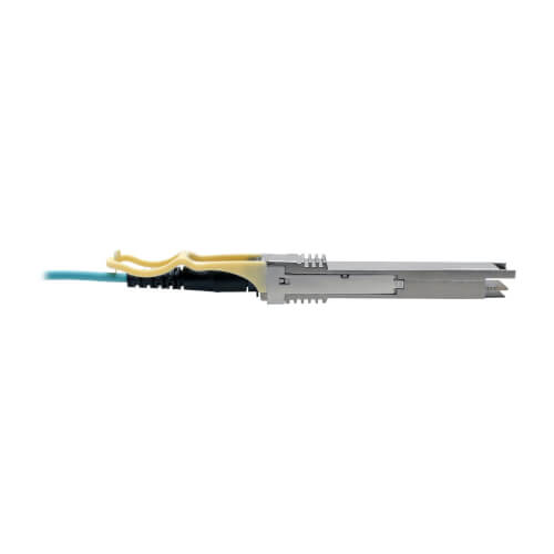 Tripp-Lite N28H-03M-AQ | QSFP28 to QSFP28 Active Optical Cable - 100GbE, AOC, M/M, Aqua, 3M (9.84 ft.)