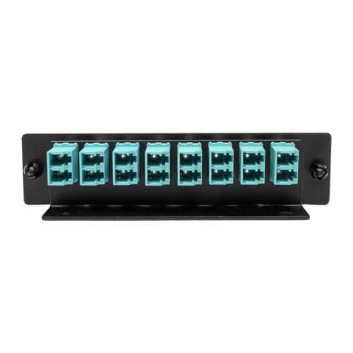 Tripp-Lite N492-08D-LC | High-Density Fiber Adapter Panel (MMF/SMF), 8 LC Duplex Connectors, Black