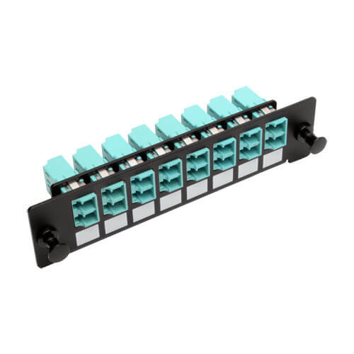 Tripp-Lite N492-08D-LC | High-Density Fiber Adapter Panel (MMF/SMF), 8 LC Duplex Connectors, Black