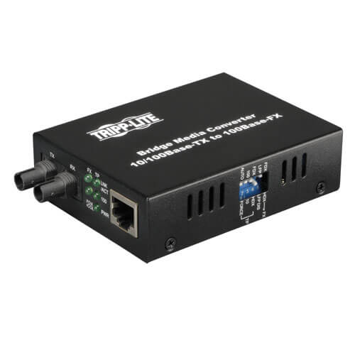 Tripp-Lite N784-001-ST | Fiber Optic - 10/100BaseT to 100BaseFX-ST Multimode Media Converter, 2km, 1310nm
