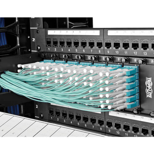 Tripp-Lite N820-02M-T | 10Gb Duplex Multimode 50/125 OM3 LSZH Fiber Patch Cable with Push/Pull Tab Connectors, (LC/LC) - Aqua, 2M (6 ft.)