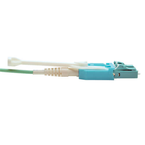 Tripp-Lite N844-01M-8LC-PT | MTP/MPO Fan-out Cable with Push/Pull Tab Connectors, MTP/MPO to 8xLC, 40GbE, 40GBASE-SR4,OM3 Plenum-rated - Aqua, 1M (3.28 ft.)