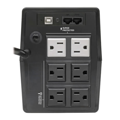 Tripp-Lite OMNI700LCDT | 700VA 350W Line-Interactive UPS with 6 Outlets - AVR, 120V, 50/60 Hz, LCD, USB, Tower