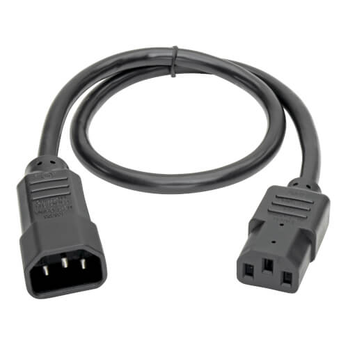 Tripp-Lite P004-002 | PDU Power Cord, C13 to C14 - 10A, 250V, 18 AWG, 2 ft. (0.61 m), Black