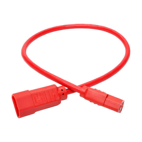 Tripp-Lite P004-002-ARD | PDU Power Cord, C13 to C14 - 10A, 250V, 18 AWG, 2 ft. (0.61 m), Red