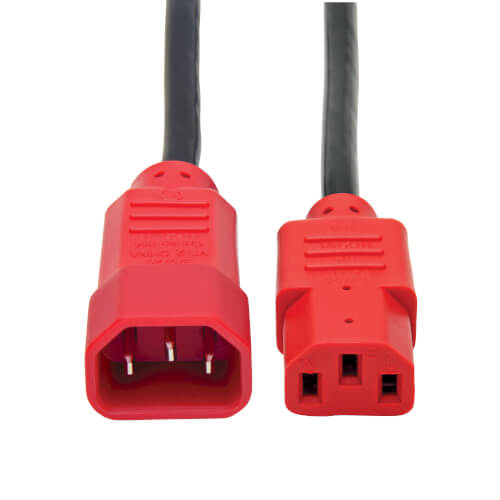 Tripp-Lite P004-004-RD | PDU Power Cord, C13 to C14 - 10A, 250V, 18 AWG, 4 ft. (1.22 m), Red