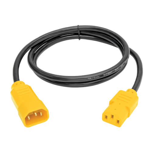 Tripp-Lite P004-004-YW | PDU Power Cord, C13 to C14 - 10A, 250V, 18 AWG, 4 ft. (1.22 m), Yellow